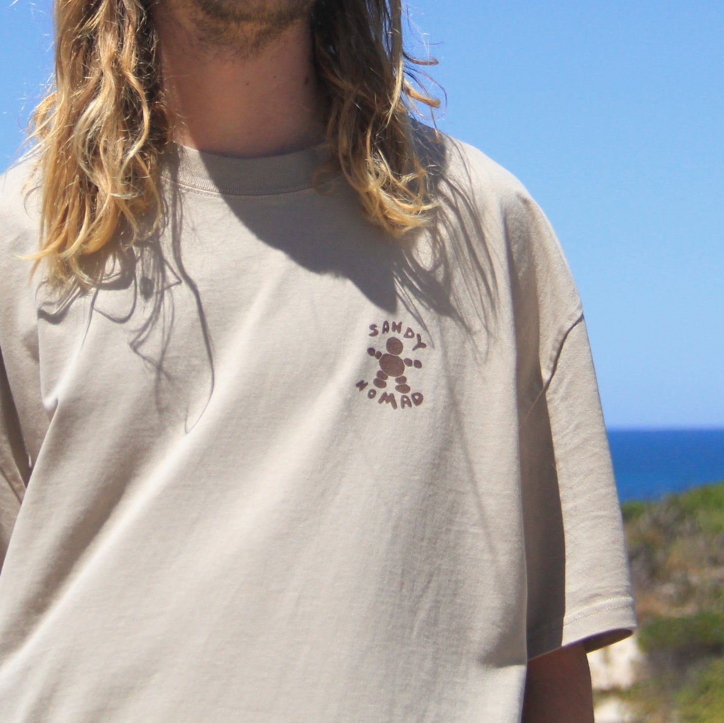 'Off Track' tee (sandy)