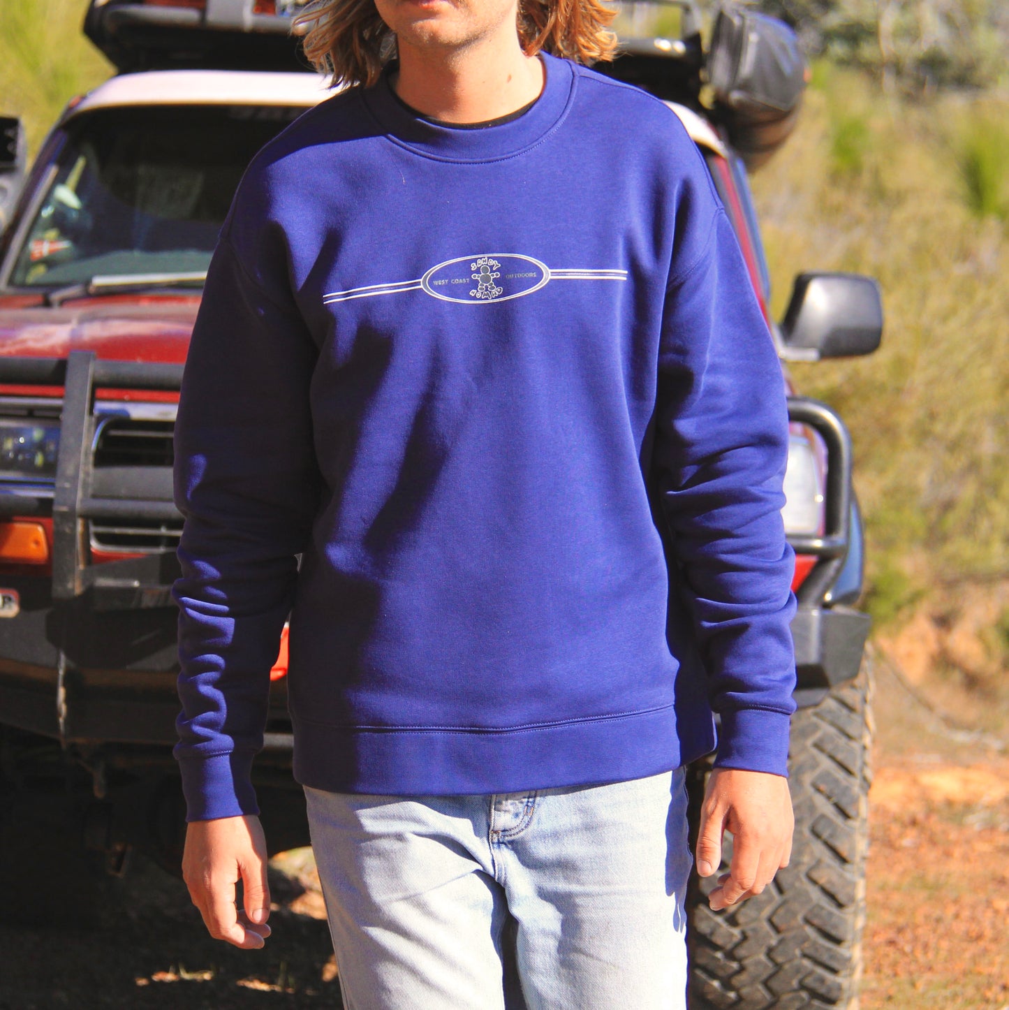 'Gone West' jumper (Bremer Blue)