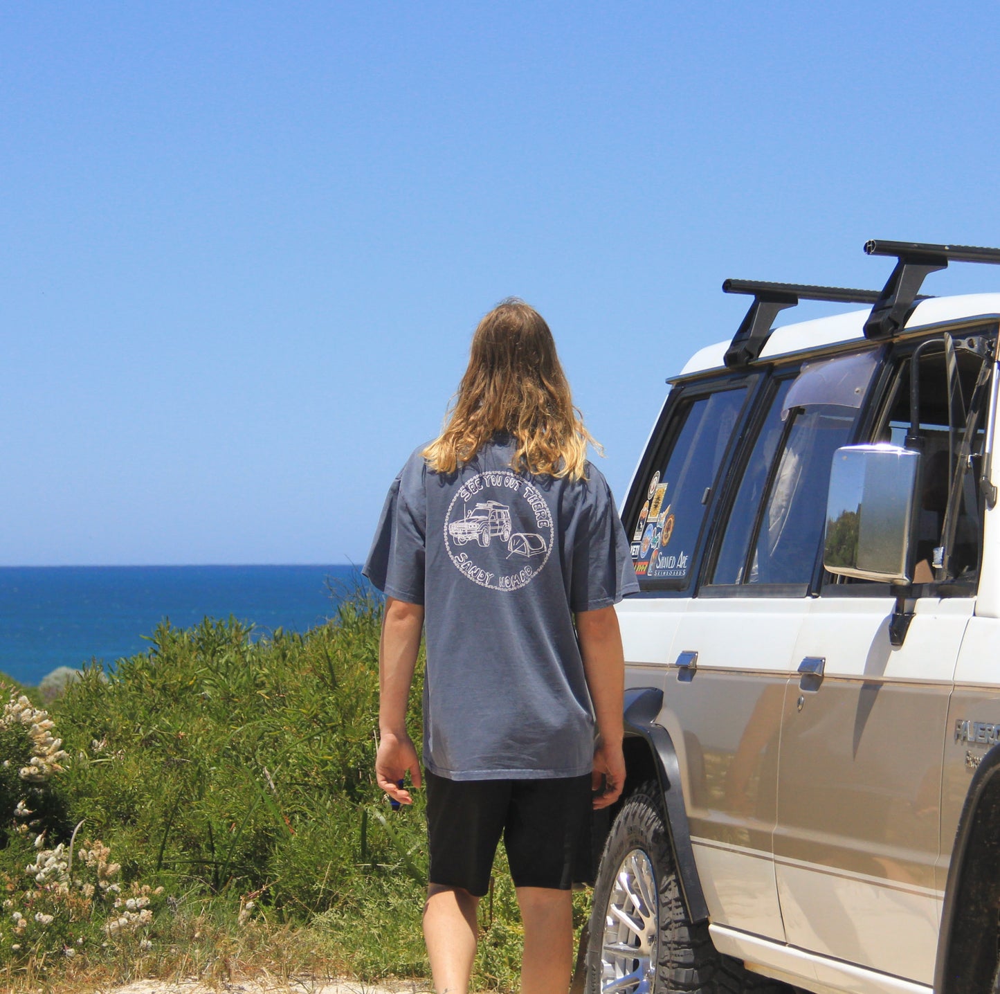 'Off Track' tee (blue)