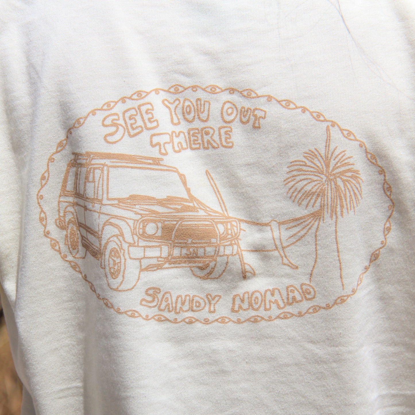 'Off Track' tee (cream)