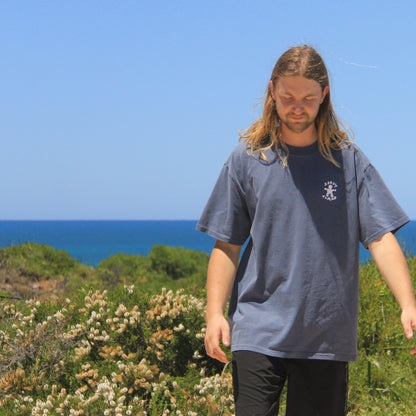 'Off Track' tee (blue)