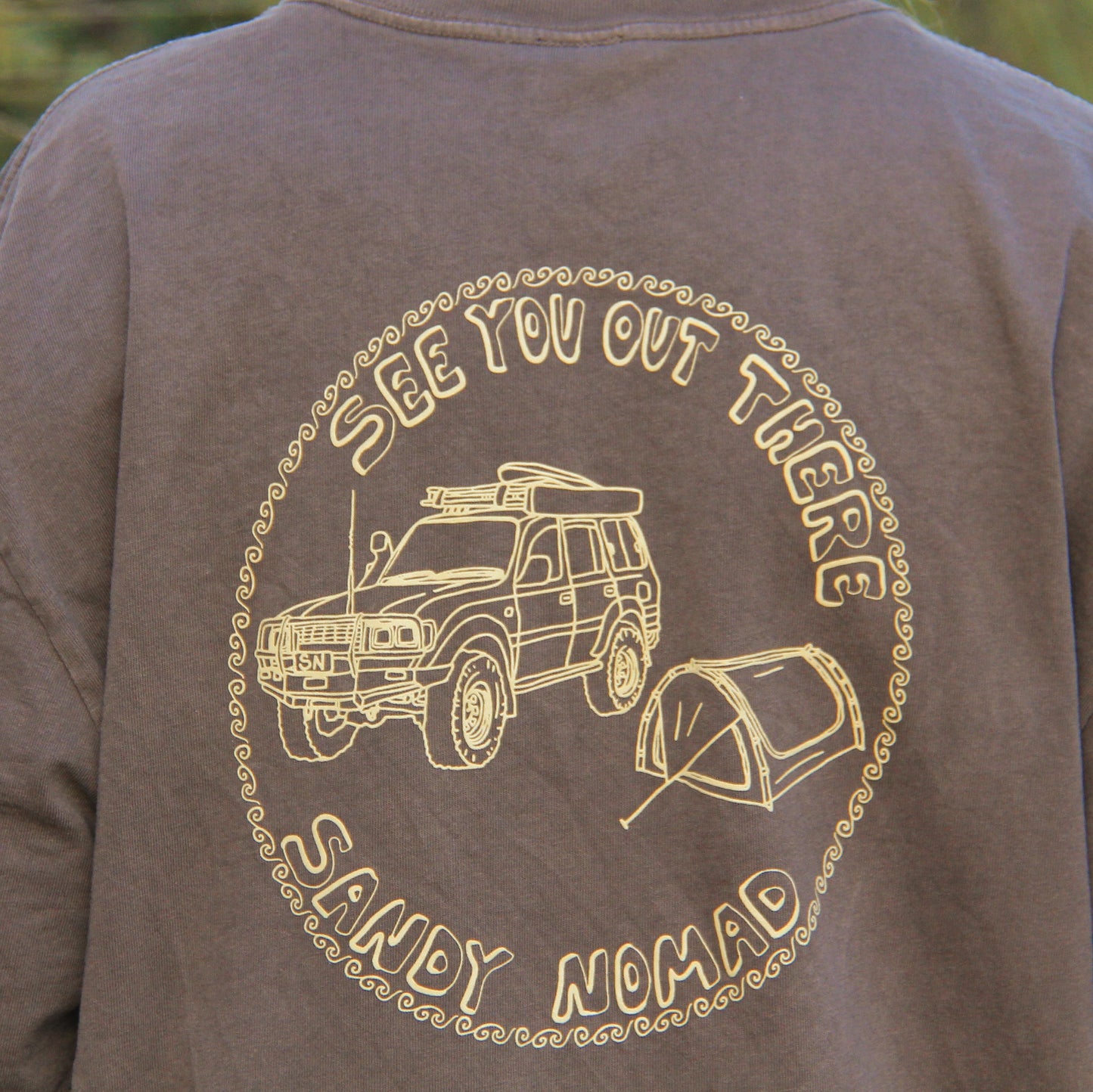 'Off Track' tee (brown)