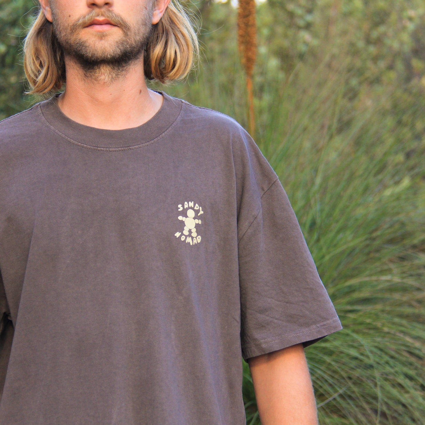 'Off Track' tee (brown)