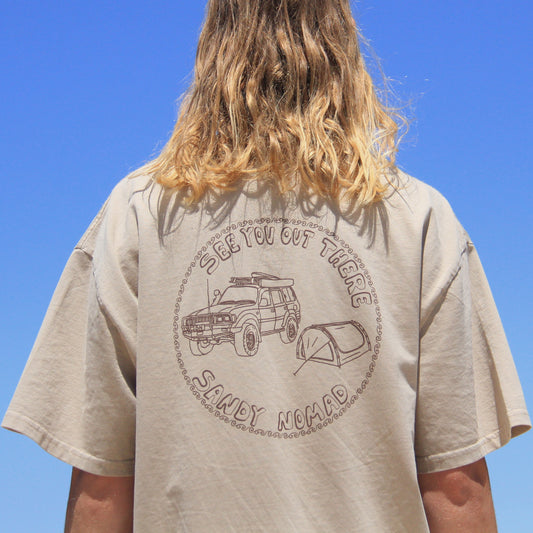 'Off Track' tee (sandy)