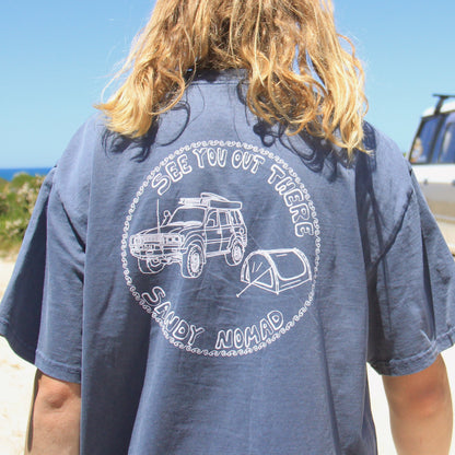 'Off Track' tee (blue)