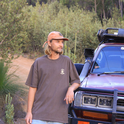 'Off Track' tee (brown)