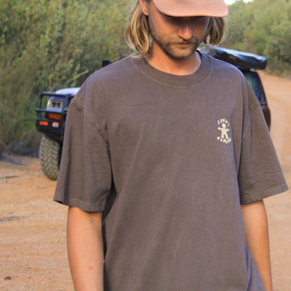 'Off Track' tee (brown)