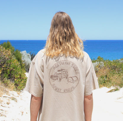 'Off Track' tee (sandy)