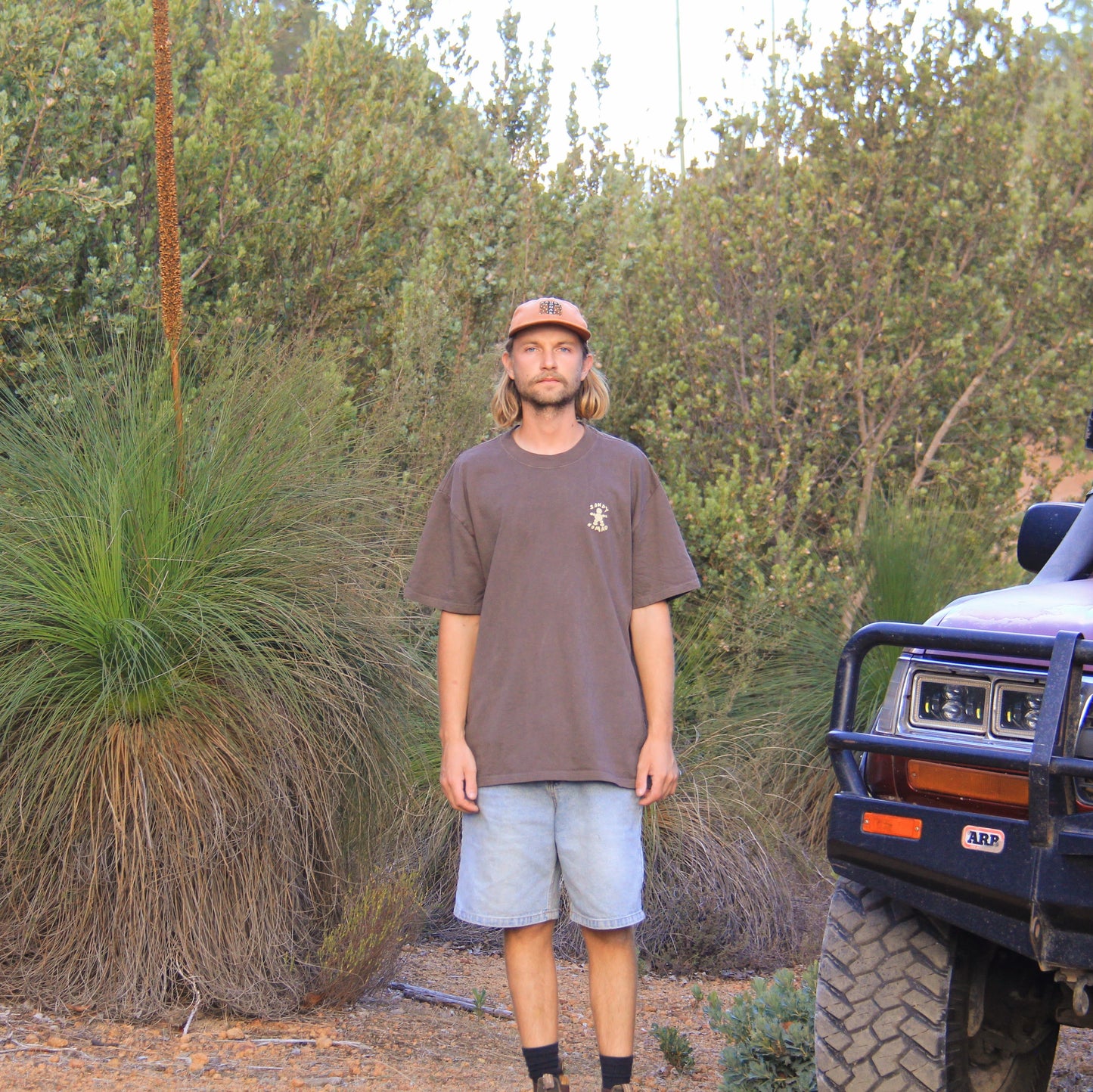 'Off Track' tee (brown)